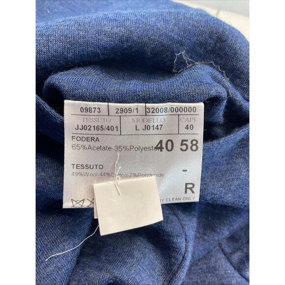 CANALI 40R Blue Jersey Knit Wool Sport Coat Blazer Chore Jacket Italy preppy - Picture 8 of 13